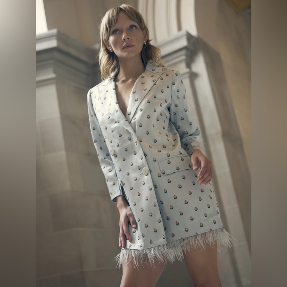EDDY Embroidered “Alex”Blazer Dress